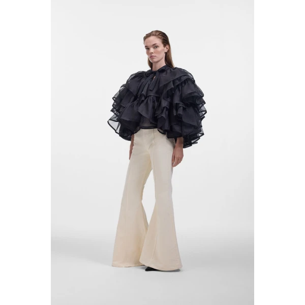 Viktor & Rolf Volant Organza Jacket in Black, view 4