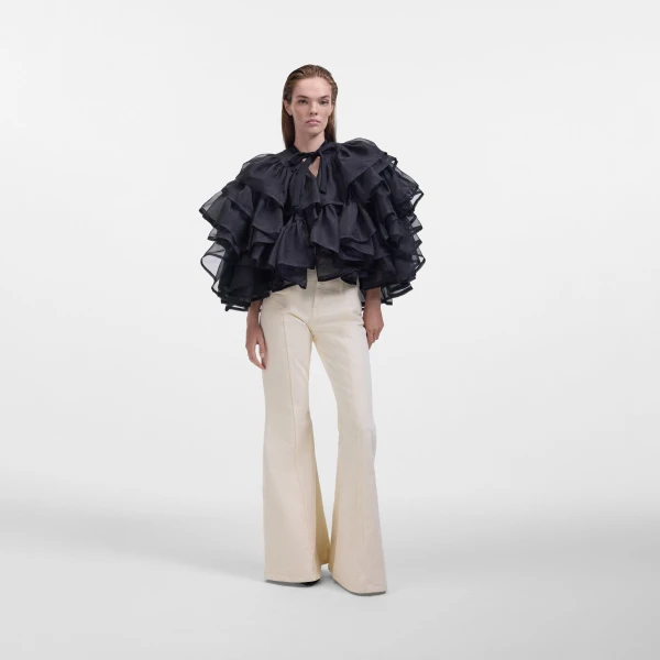 Viktor & Rolf Volant Organza Jacket in Black, view 6
