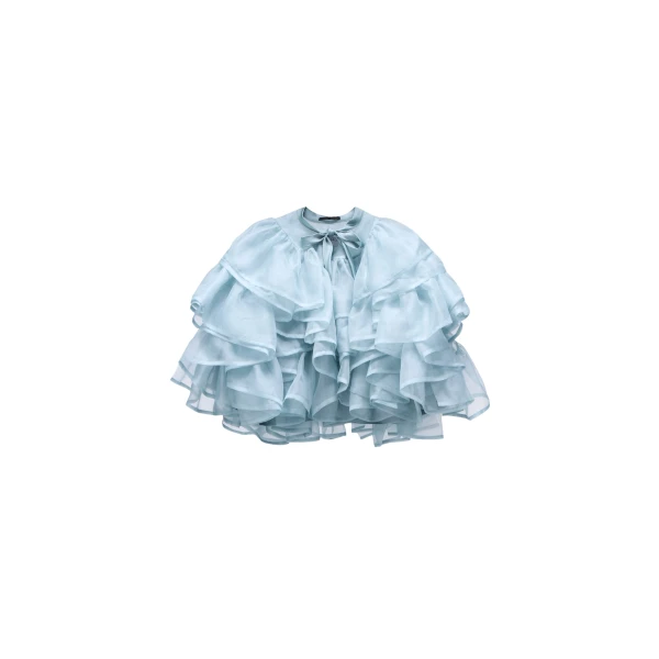 Viktor & Rolf Volant Organza Jacket in Light Blue