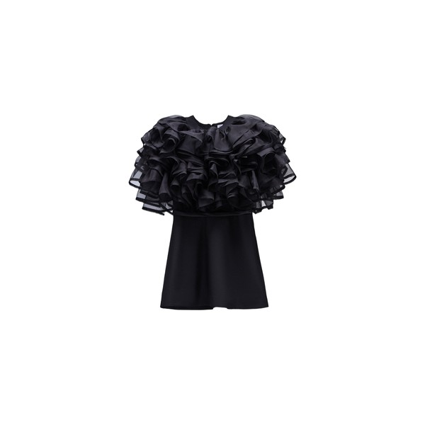 Viktor & Rolf Volant Organza Mini Dress in Black