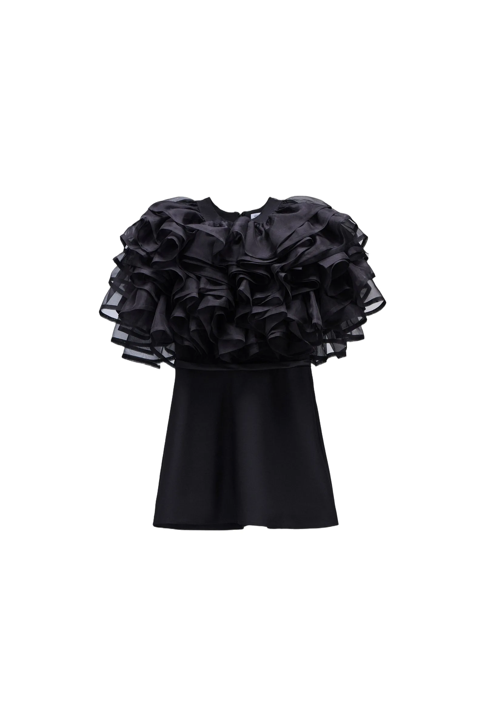 Viktor & Rolf Volant Organza Mini Dress in Black
