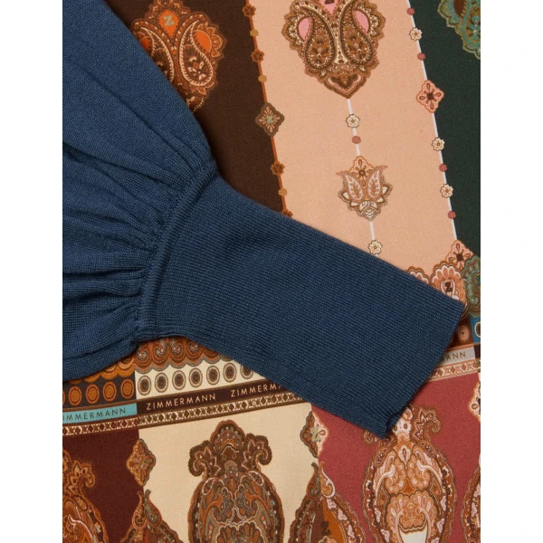 Zimmermann Ascent Printed Silk Sweater, view 3