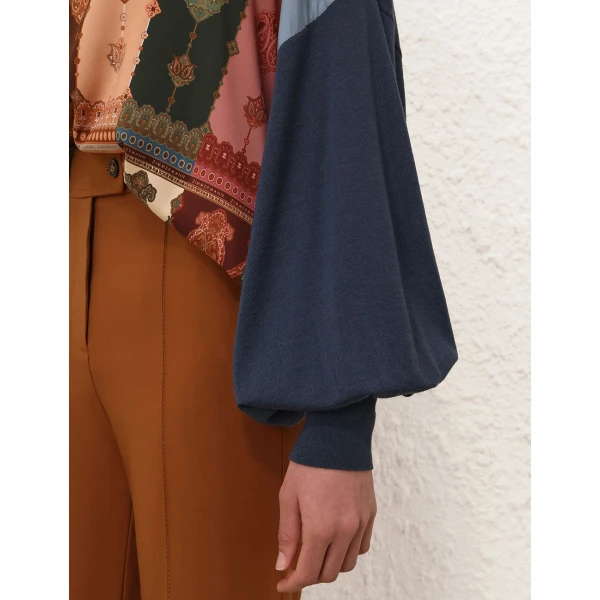 Zimmermann Ascent Printed Silk Sweater, view 6