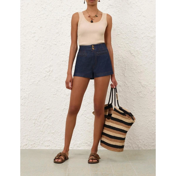 Zimmermann Awaken Denim Short, view 2