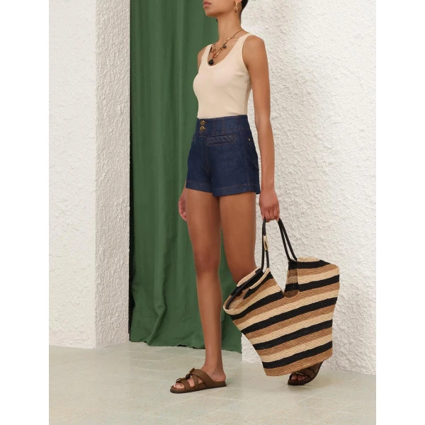 Zimmermann Awaken Denim Short, view 4