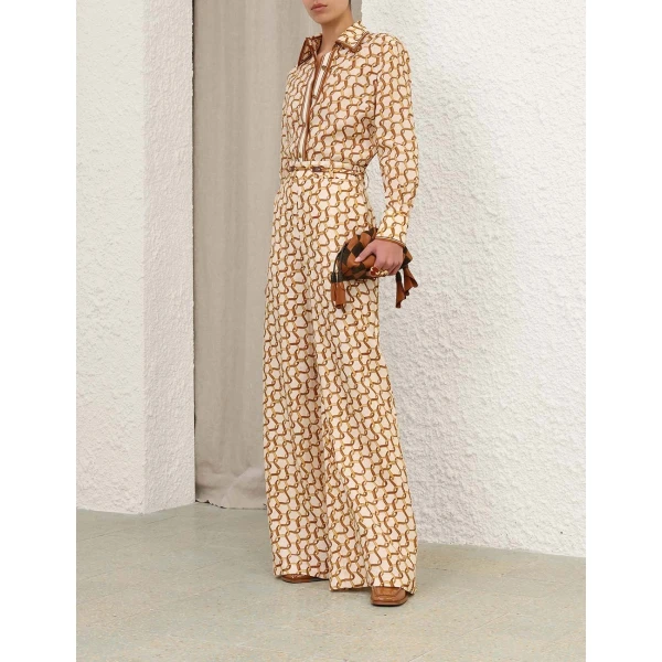 Zimmermann Belted Wide Leg Pant, view 4