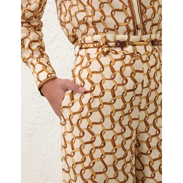Zimmermann Belted Wide Leg Pant, view 6