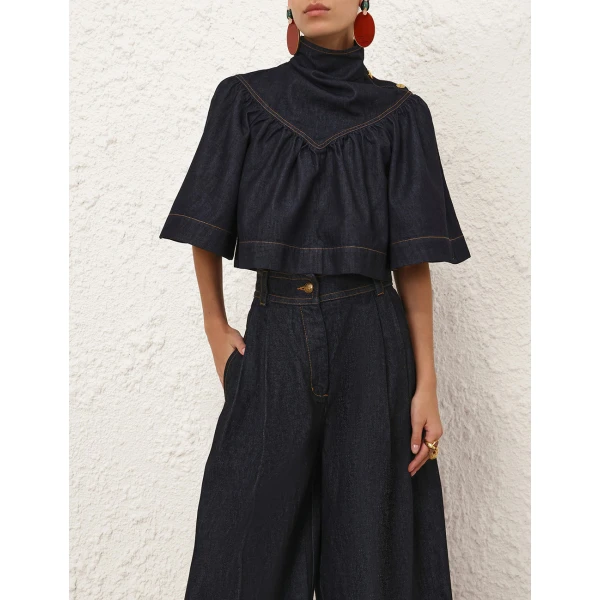 Zimmermann Denim Cape Top, view 2