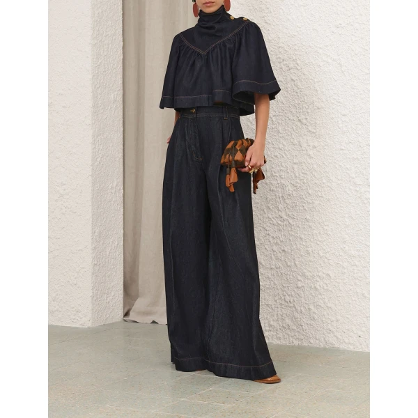 Zimmermann Denim Cape Top, view 4