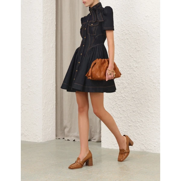 Zimmermann Denim Corset Mini Dress, view 4