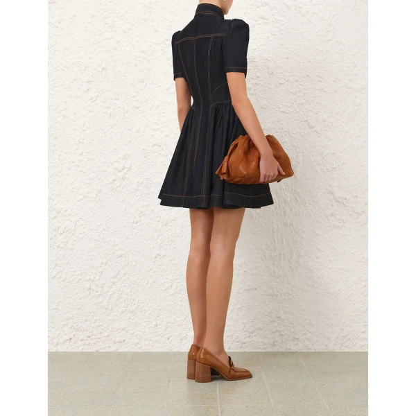 Zimmermann Denim Corset Mini Dress, view 5