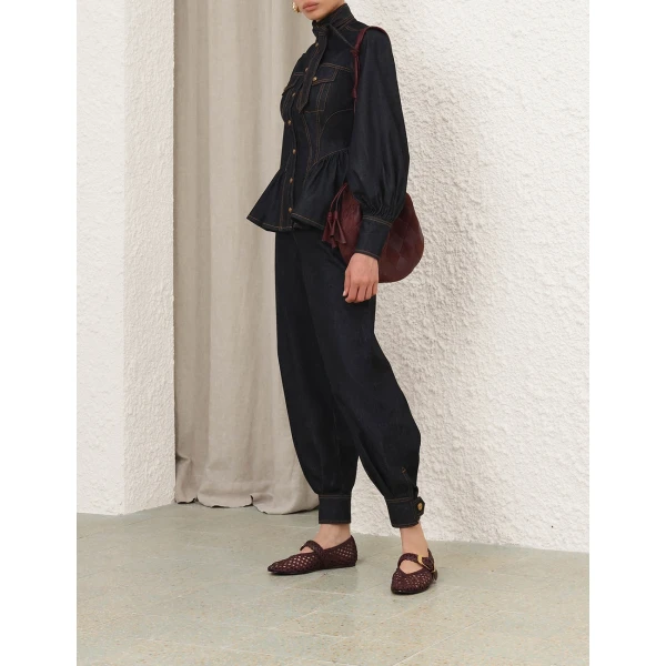 Zimmermann Denim Harem Pant, view 4