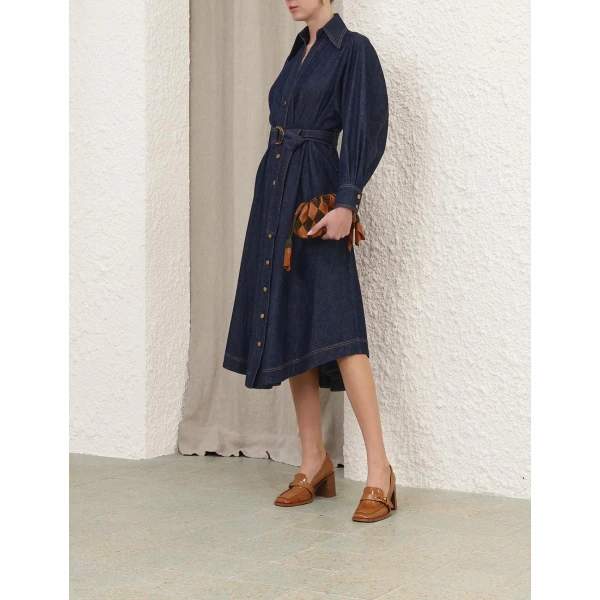 Zimmermann Denim Midi Shirt Dress, view 3