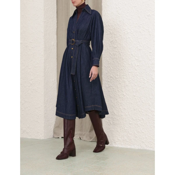 Zimmermann Denim Midi Shirt Dress, view 4