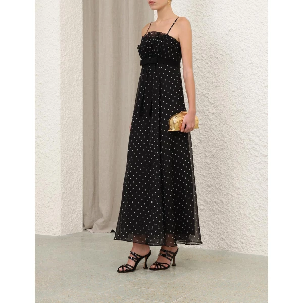 Zimmermann Frill Pleated Midi Dress, view 4