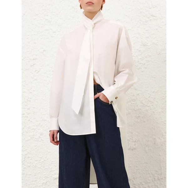 Zimmermann Knot Oversized Shirt, view 2