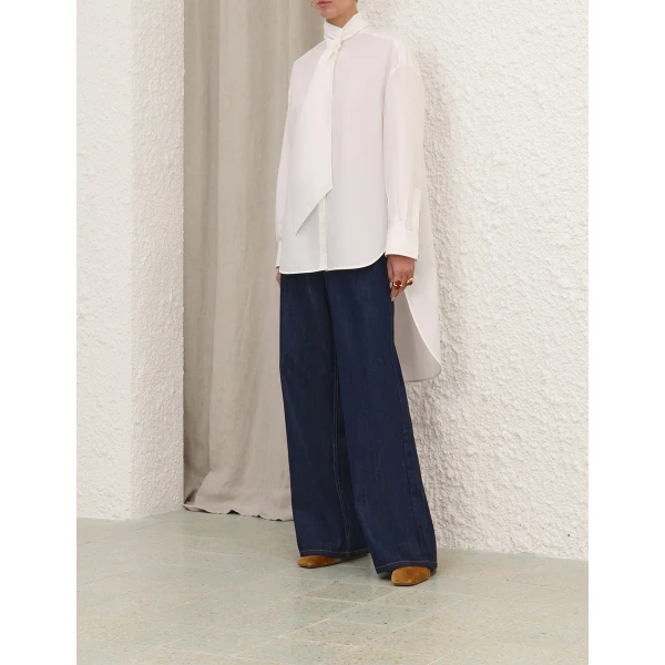 Zimmermann Knot Oversized Shirt, view 4