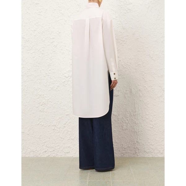 Zimmermann Knot Oversized Shirt, view 5