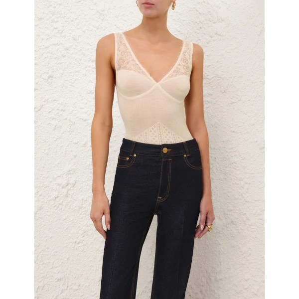Zimmermann Pointelle Lace Cami, view 2