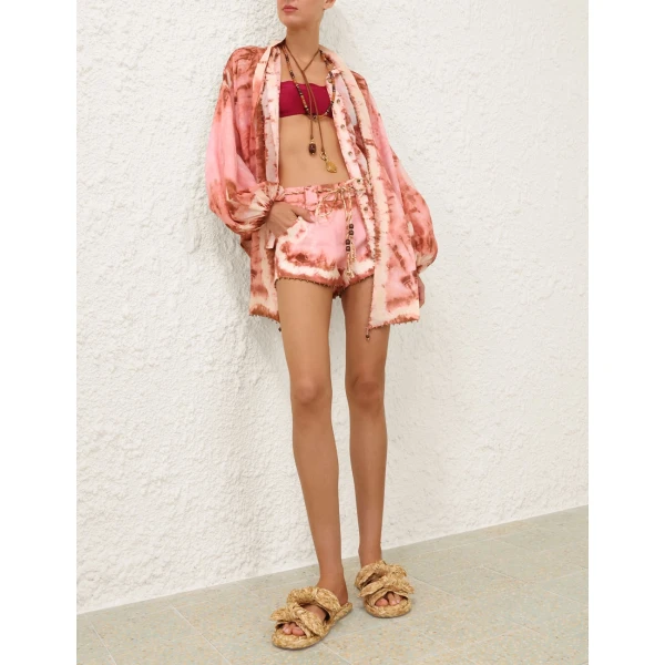 Zimmermann Sundance Tie Neck Blouse, view 3