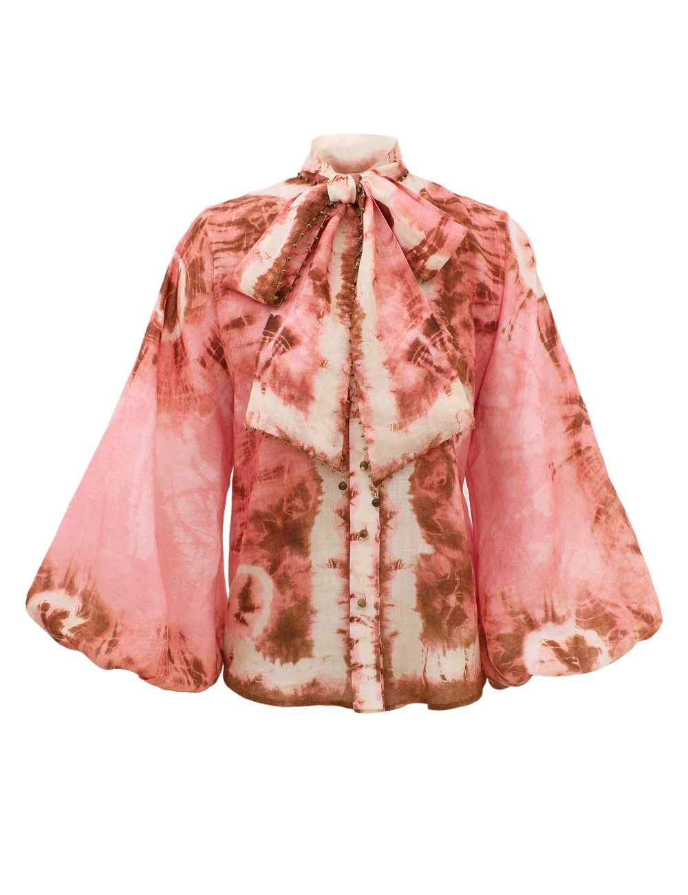 Zimmermann Sundance Tie Neck Blouse | Ready to Wear Collection Luxury Shoes Zimmermann Sundance Tie Neck Blouse