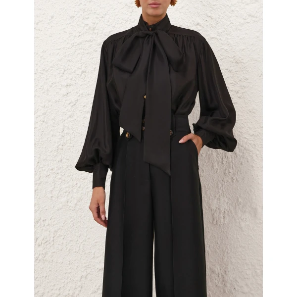 Zimmermann Tie Neck Blouse, view 2