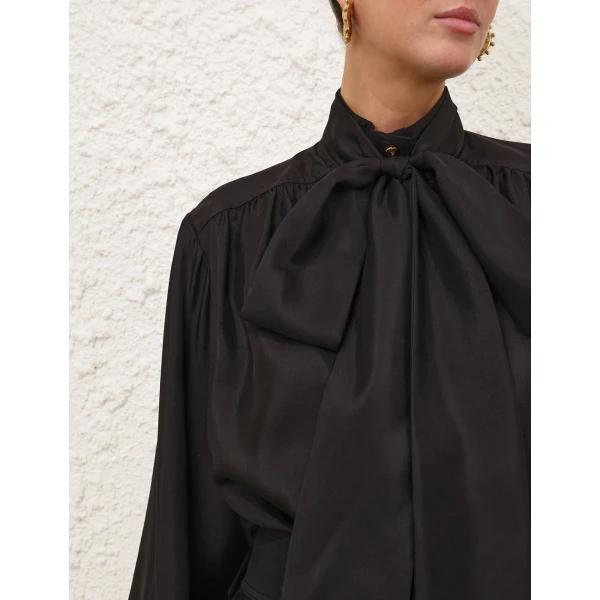 Zimmermann Tie Neck Blouse, view 6