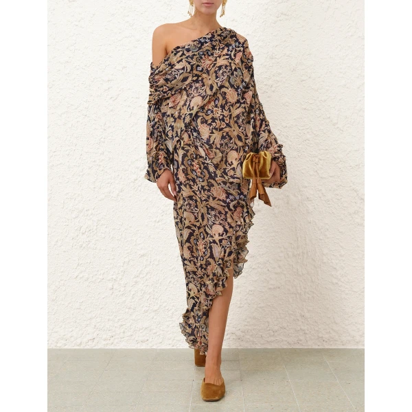 Zimmermann Valiant Asymmetric Ruffle Gown, view 2