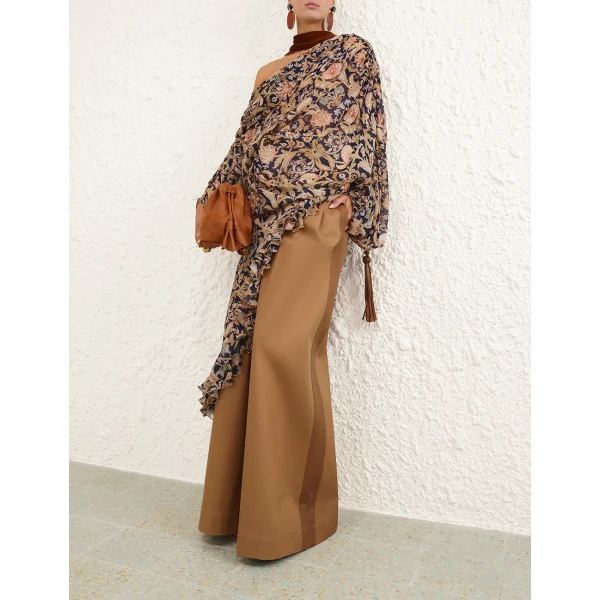 Zimmermann Valiant Asymmetric Ruffle Gown, view 3