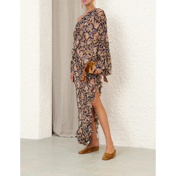 Zimmermann Valiant Asymmetric Ruffle Gown, view 4