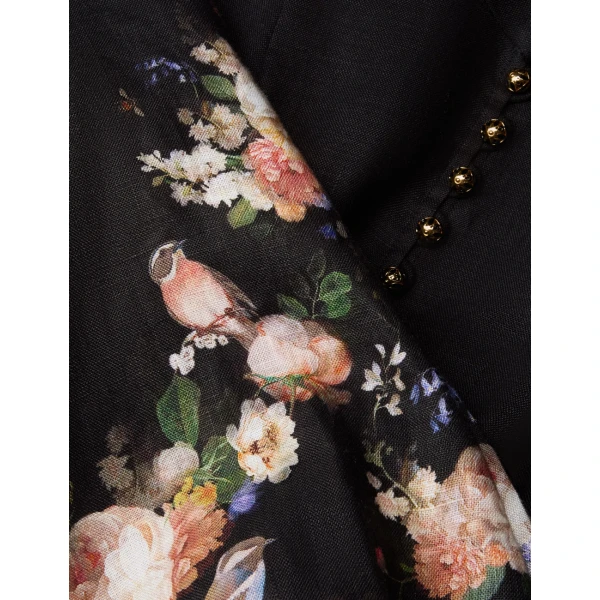 Zimmermann Valiant Button Midi Dress, view 3