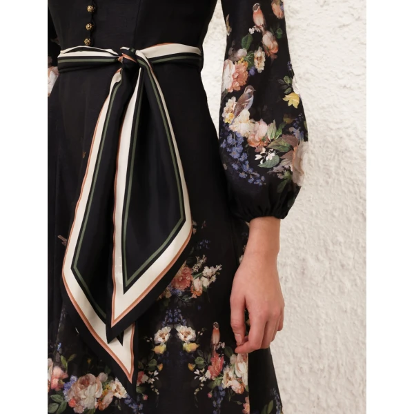 Zimmermann Valiant Button Midi Dress, view 6