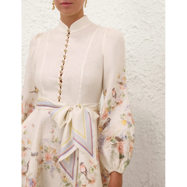 Zimmermann Valiant Button Mini Dress, view 6