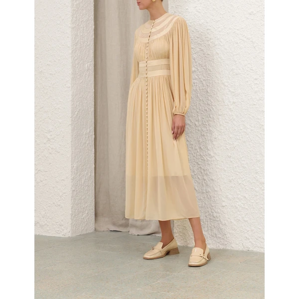 Zimmermann Valiant Buttoned Billow Dress, view 4