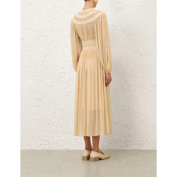 Zimmermann Valiant Buttoned Billow Dress, view 5