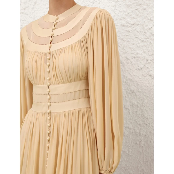 Zimmermann Valiant Buttoned Billow Dress, view 6