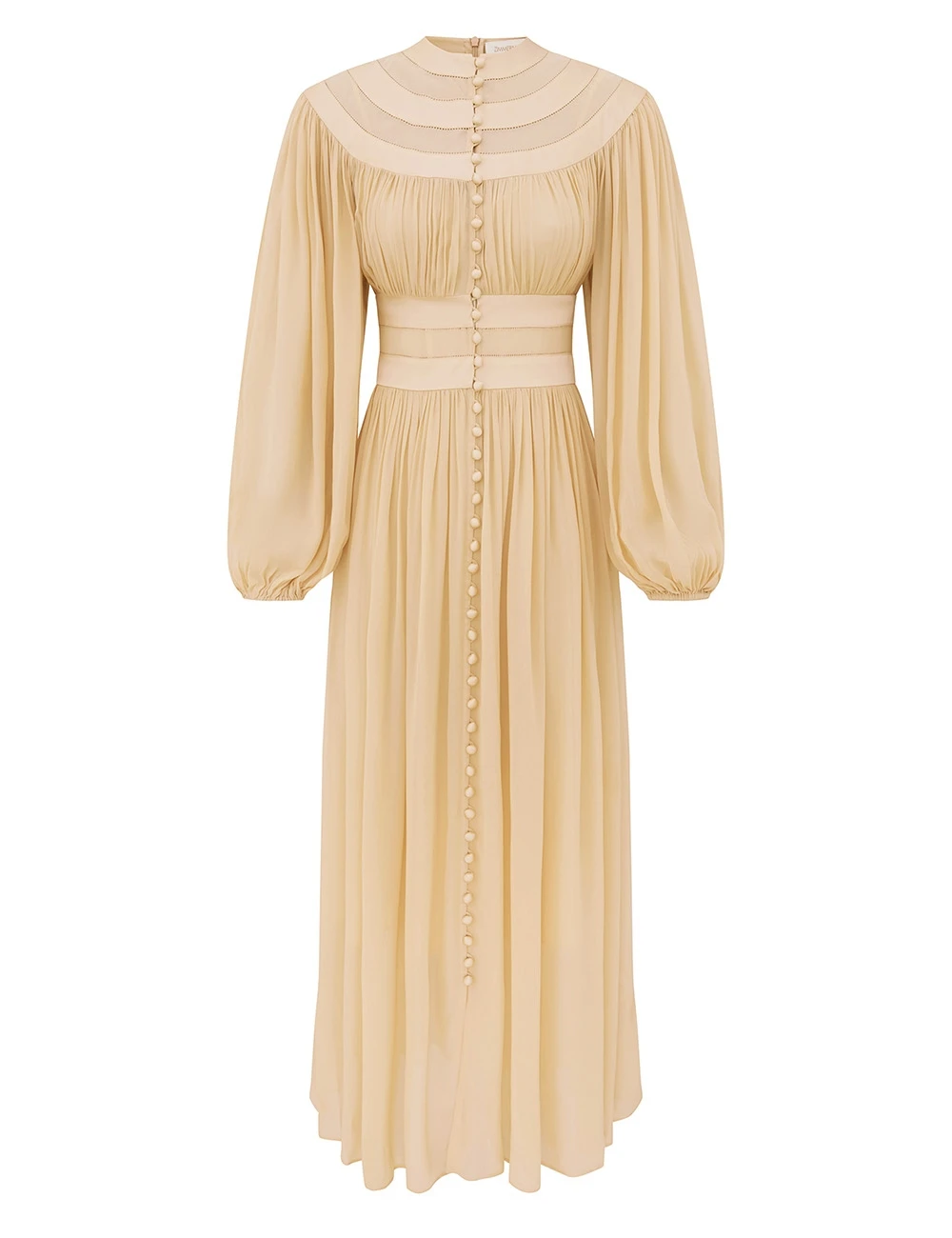 Zimmermann Valiant Buttoned Billow Dress | Ready to Wear Collection Luxury Shoes Zimmermann Valiant Buttoned Billow Dress