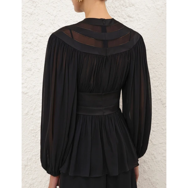 Zimmermann Valiant Buttoned Billow Top, view 6