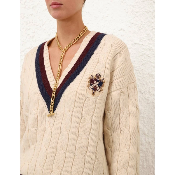 Zimmermann Valiant Cable Knit Sweater, view 6