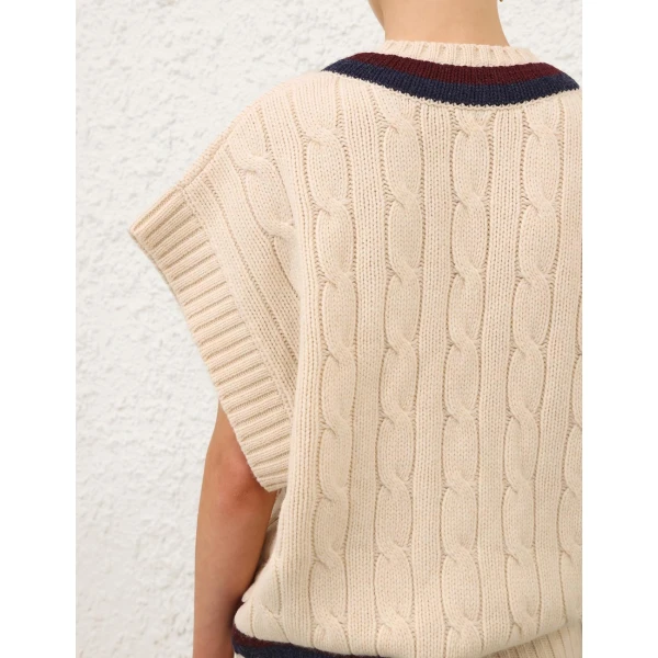 Zimmermann Valiant Cable Knit Vest, view 6