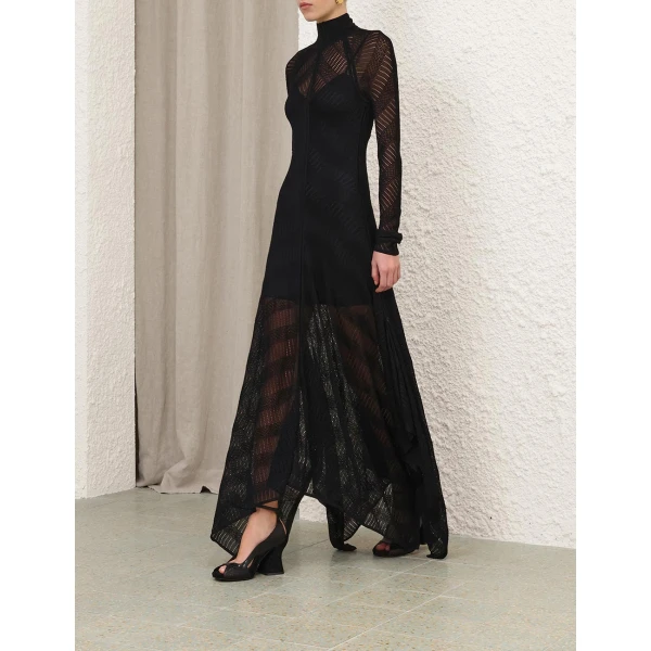 Zimmermann Valiant Chevron Lace Dress, view 4