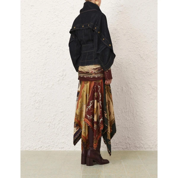 Zimmermann Valiant Denim Buttoned Jacket, view 4