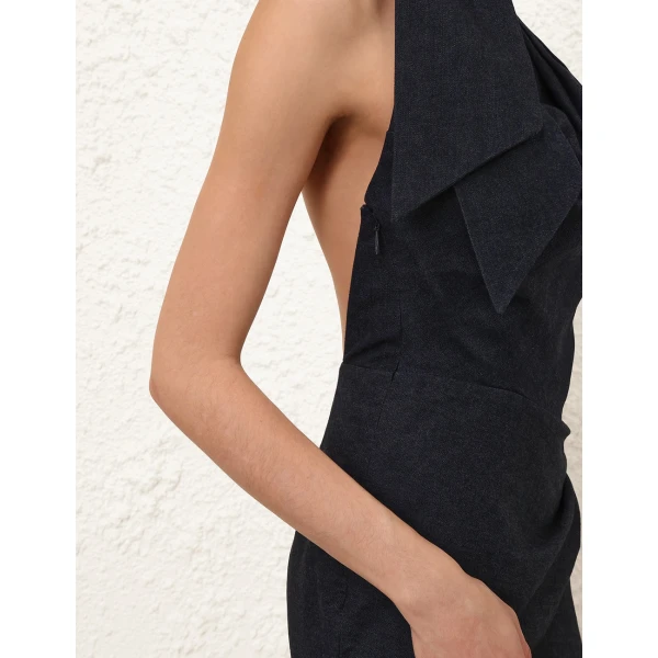 Zimmermann Valiant Draped Denim Dress, view 6