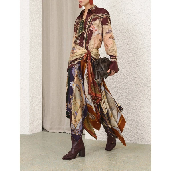 Zimmermann Valiant Draped Scarf Skirt, view 4