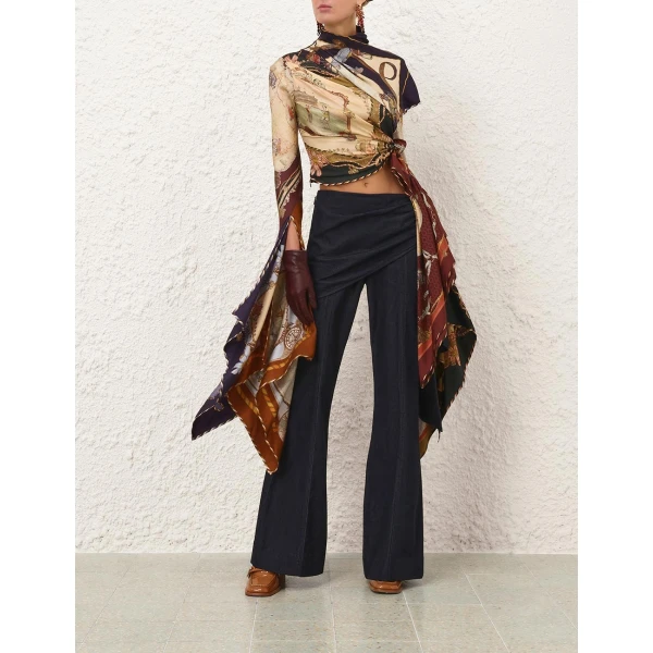 Zimmermann Valiant Draped Scarf Top, view 2