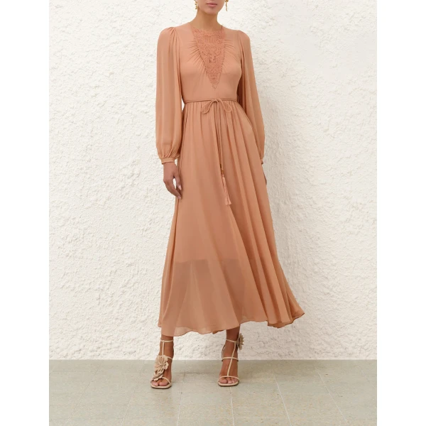 Zimmermann Valiant Embroidered Bib Dress, view 2