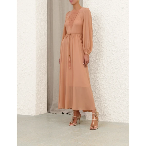 Zimmermann Valiant Embroidered Bib Dress, view 4