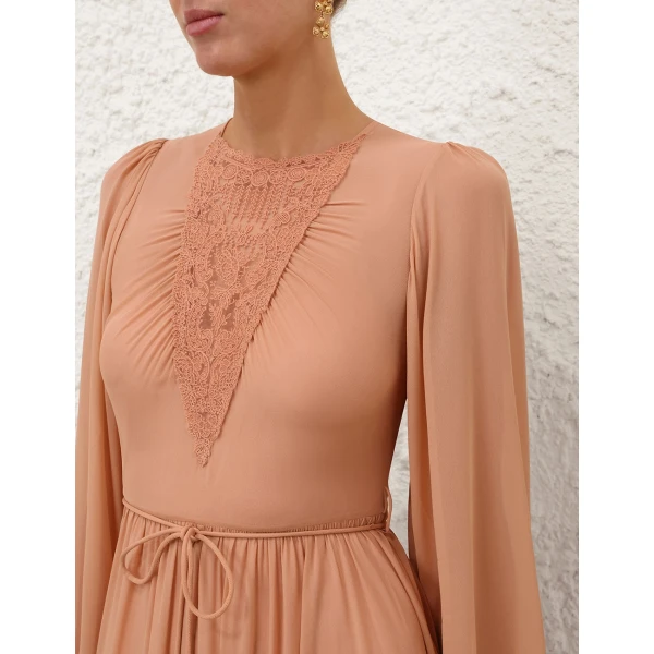 Zimmermann Valiant Embroidered Bib Dress, view 6