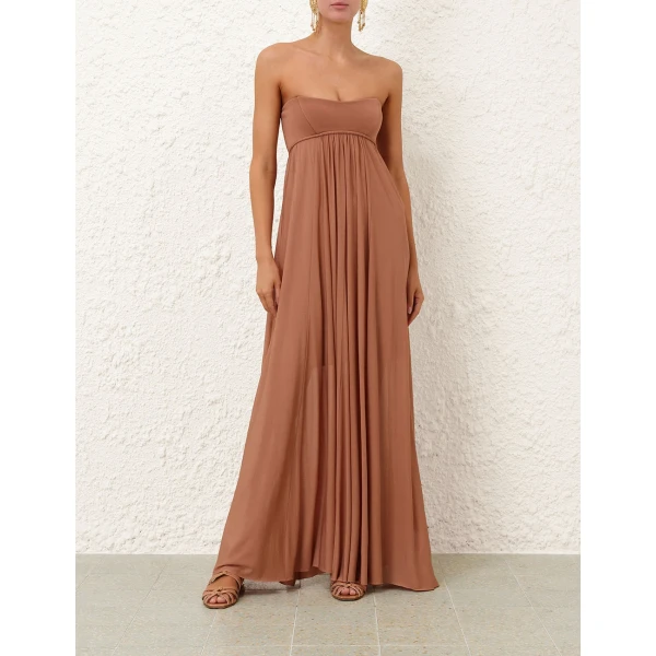 Zimmermann Valiant Jersey Bandeau Gown, view 2