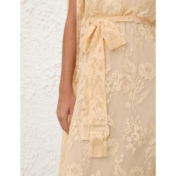 Zimmermann Valiant Lace Caped Maxi Dress, view 6